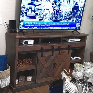 70 inch Barn TV Stand with Fireplace Heater